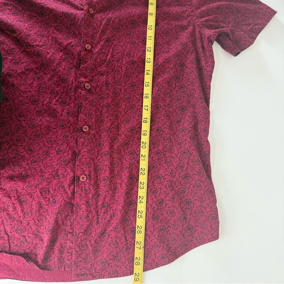 Consequence Men’s Red Casual Button Down Shirt with Relaxed Fit Size L - Picture 7 of 9